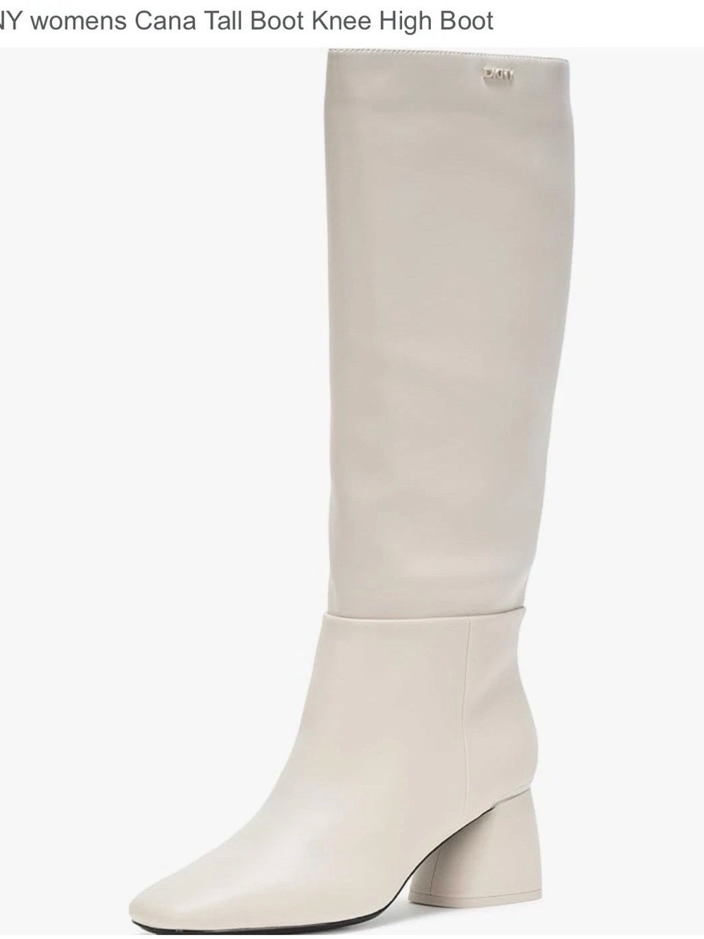 DKNY Cana Cream White Knee High Block Heel women’s Boots